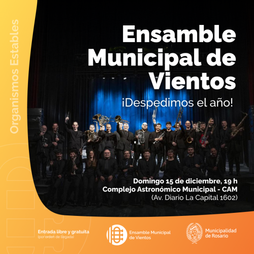 ¡El Ensamble Municipal de Vientos despide el año en el CAM!