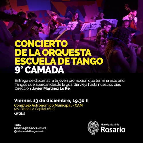 Concierto de la Orquesta Escuela de Tango en el CAM